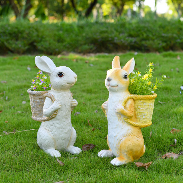 Rabbit Resin Garden Ornaments Outdoor Crafts PQ3399