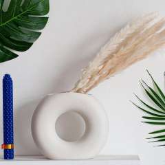 Frosted Ceramic Circle Vase Handmade Decoration Home Ornaments PQ244