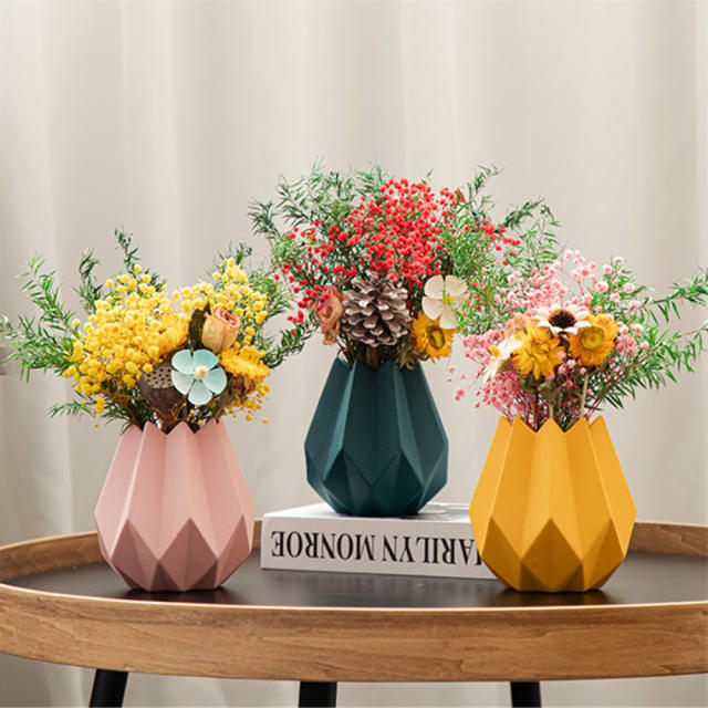 Origami Handmade Decoration Ceramic Vase Home Ornaments PQ564