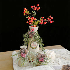 3PCS/set Ceramic Christmas Vase Handmade Decoration Home Ornaments PQ92779