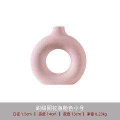 Ceramic Circle Vase Handmade Table Decoration Home Ornaments PQ8663