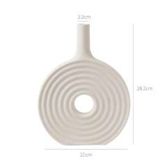 Simple Circle Vase Ceramic Handmade Table Decoration Home Ornaments PQ7188