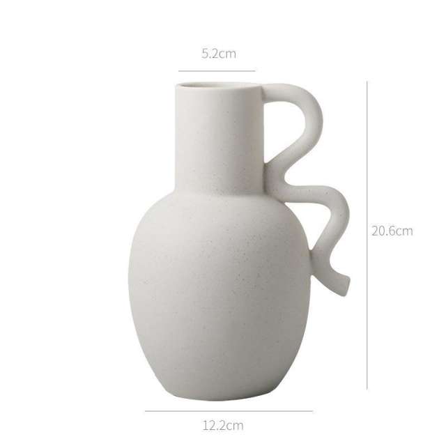 Wabi-sabi Ceramic Vase Home Ornaments Handmade Decoration PQ3950