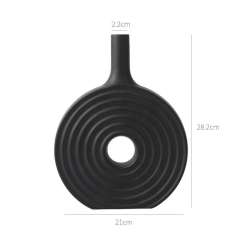 Simple Circle Vase Ceramic Handmade Table Decoration Home Ornaments PQ7188