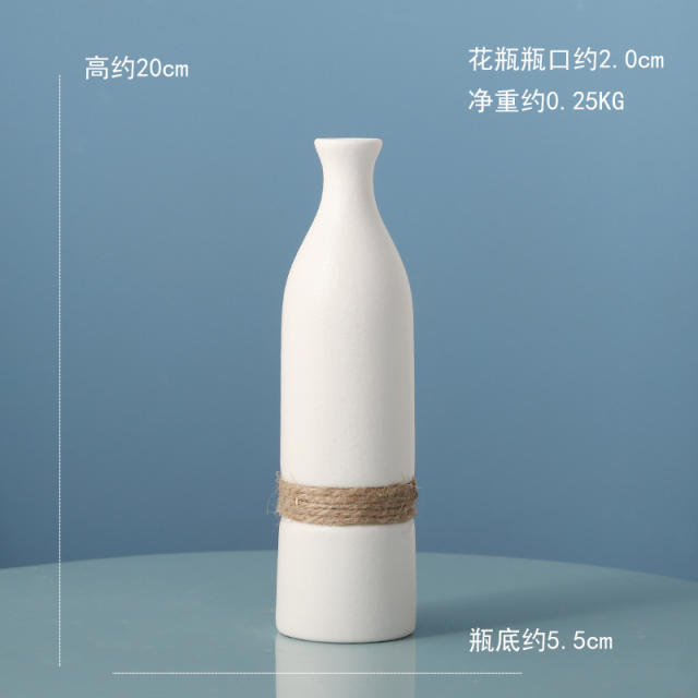 Ins Ceramic Vase Matte Home Ornaments Handmade Decoration PQ-TNTCSS