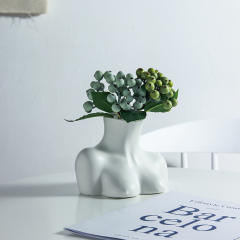 Human Body Ceramic Vase Matte Home Ornaments Handmade Decoration PQ58514