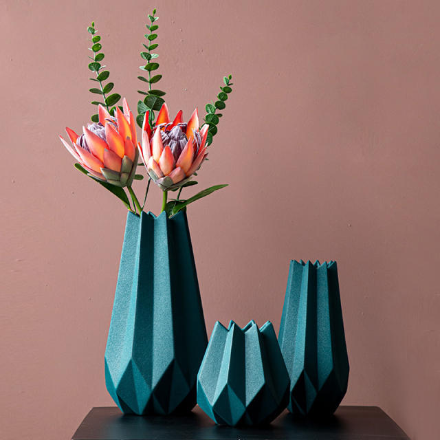 Origami Ceramic Vase Handmade Decoration Home Ornaments PQ533