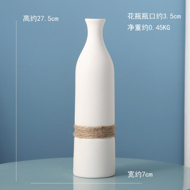 Ins Ceramic Vase Matte Home Ornaments Handmade Decoration PQ-TNTCSS