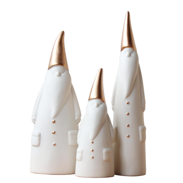 3PCS/set Handmade Christmas Decoration Ceramic Santa Claus Home Ornaments PQ-MZTCBJ