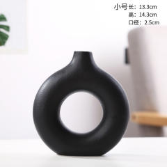 Ceramic Circle Vase Handmade Table Decoration Home Ornaments PQ8663