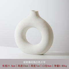 Ceramic Circle Vase Handmade Table Decoration Home Ornaments PQ8663