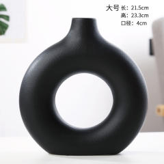 Ceramic Circle Vase Handmade Table Decoration Home Ornaments PQ8663