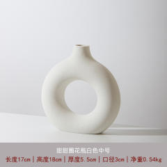 Ceramic Circle Vase Handmade Table Decoration Home Ornaments PQ8663