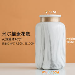 Outline in Gold Ceramic Vase Home Ornaments Handmade Decoration PQ5656
