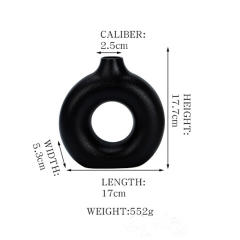 Ceramic Circle Vase Handmade Table Decoration Home Ornaments PQ8663