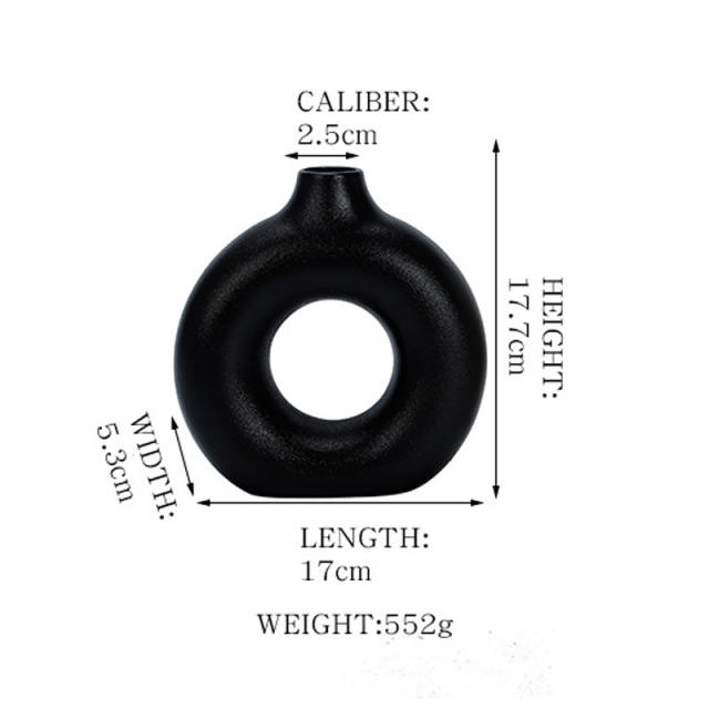 Ceramic Circle Vase Handmade Table Decoration Home Ornaments PQ8663