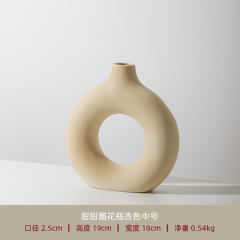 Ceramic Circle Vase Handmade Table Decoration Home Ornaments PQ8663