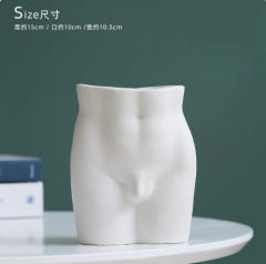 Human Figure Vase Ceramic Home Ornaments Handmade Decoration PQ37549