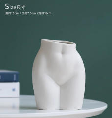 Human Figure Vase Ceramic Home Ornaments Handmade Decoration PQ37549
