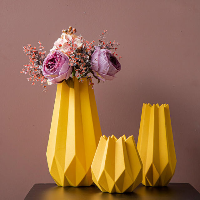 Origami Ceramic Vase Handmade Decoration Home Ornaments PQ533