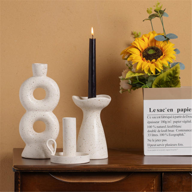 Handmade Candlestick Ceramic Festival Decoration Home Ornaments PQ30643