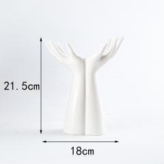 Simple Hands Ceramic Vase Home Ornaments Handmade Decoration PQ14871