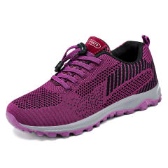 Wholesale Flyknit Sport Shoes Female Casul Shoes Womens Mesh Sneakers PQ-G-P19