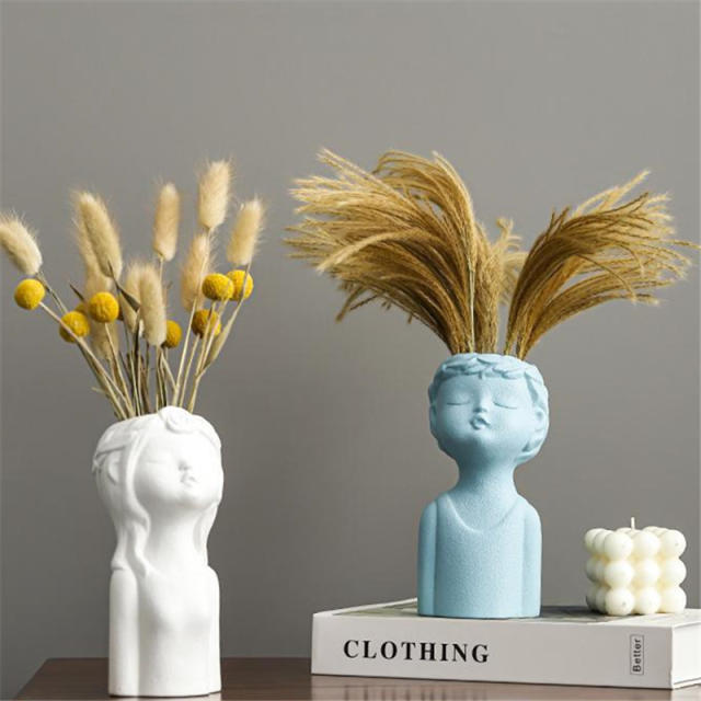 Children Home Ornaments Ceramic Vase Handmade Decoration PQ696