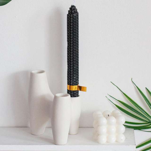 Simple Ceramic Candlestick Home Ornaments Handmade Decoration PQ-H213