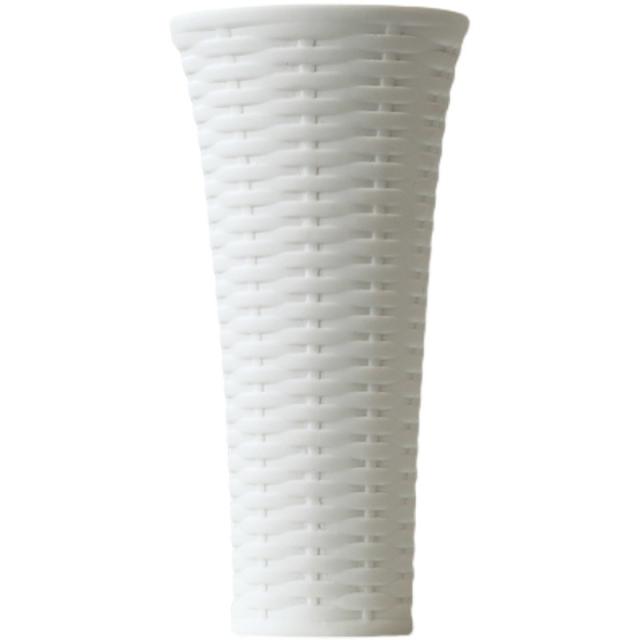 Woven Basket Home Ornaments Ceramic Vase Handmade Decoration PQ2402