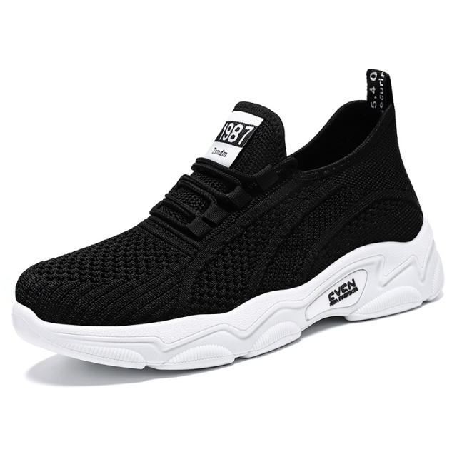Wholesale Female Flyknit Sport Shoes Womens Casul Shoes Mesh Sneakers PQ-G-V-8