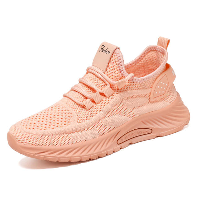 Female Flyknit Sport Shoes Wholesale Mesh Sneakers Womens Casul Shoes PQ2805