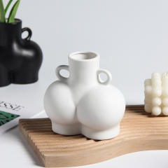 Abstract Butt Home Ornaments Ceramic Vase Handmade Decoration PQ6979
