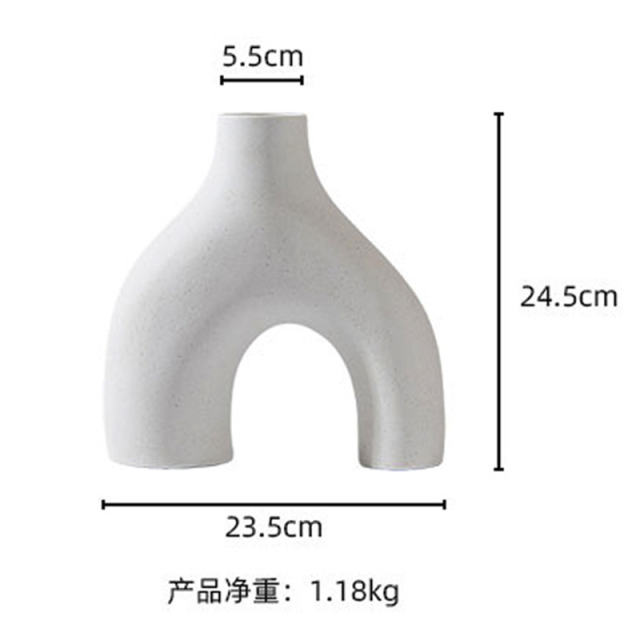 Abstract Home Ornaments Ceramic Vase Handmade Decoration PQ2541