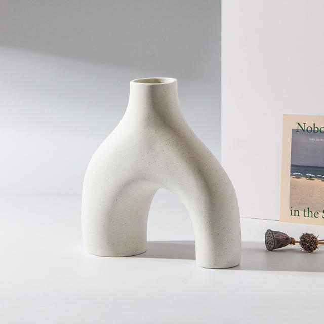 Abstract Home Ornaments Ceramic Vase Handmade Decoration PQ2541