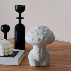 Mushroom Body Home Ornaments Ceramic Vase Handmade Decoration PQ83057