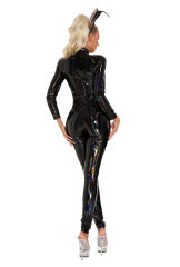 Symphony Faux Leather Bunny Jumpsuit PU Catsuit Women PQ6903