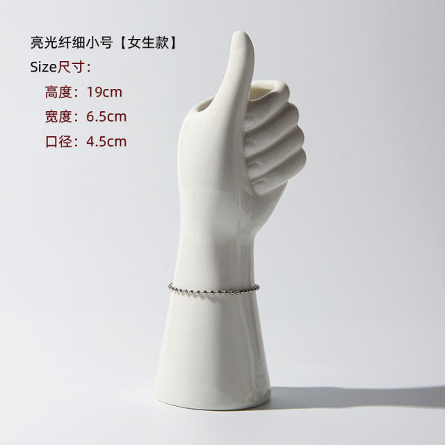 Beauty Hand Ceramic Vase Home Ornaments Handmade Decoration PQ38257