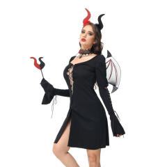 Halloween Evil Witch Costume Carnival Devil Fancy Dress For Woman PQ3402