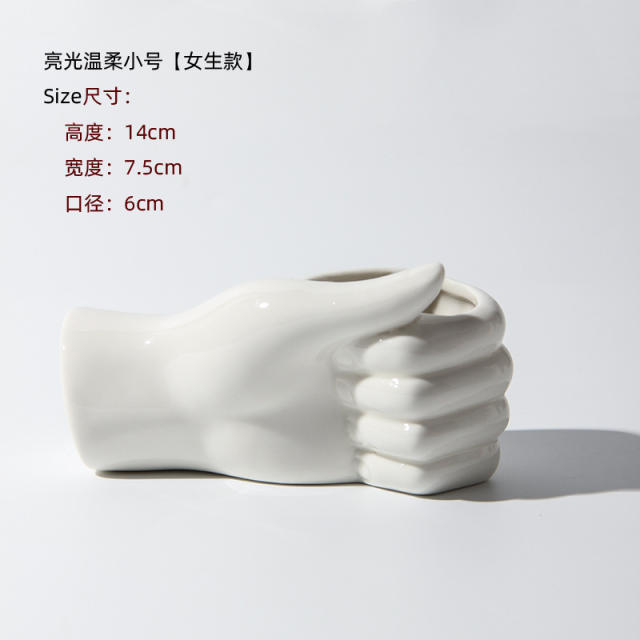 Beauty Hand Ceramic Vase Home Ornaments Handmade Decoration PQ38257