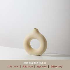Simple Circle Ceramic Vase Handmade Christmas Decoration Home Ornaments PQ6563
