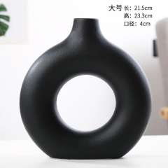 Simple Circle Ceramic Vase Handmade Christmas Decoration Home Ornaments PQ6563