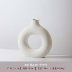 Simple Circle Ceramic Vase Handmade Christmas Decoration Home Ornaments PQ6563