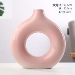 Simple Circle Ceramic Vase Handmade Christmas Decoration Home Ornaments PQ6563