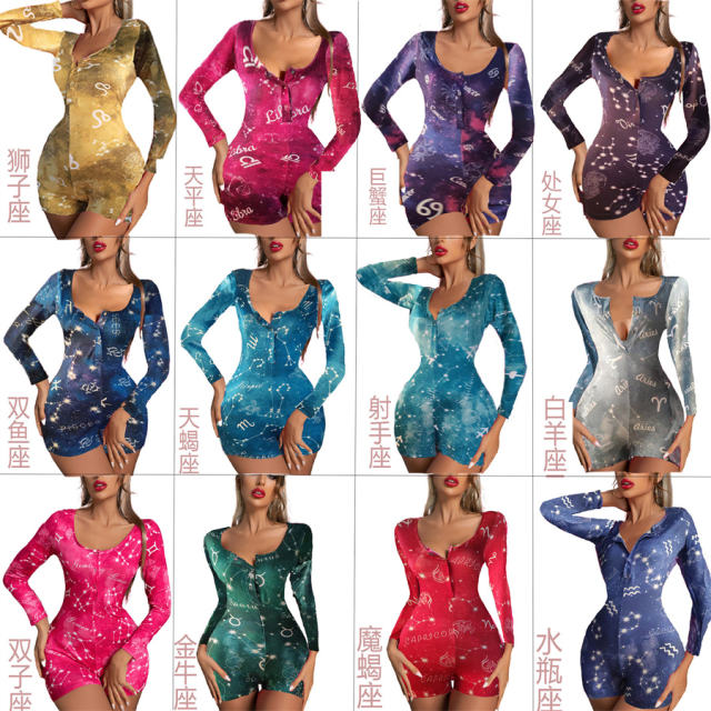 Constellation Tracksuit Leisure Bodysuits For Women PQ8877