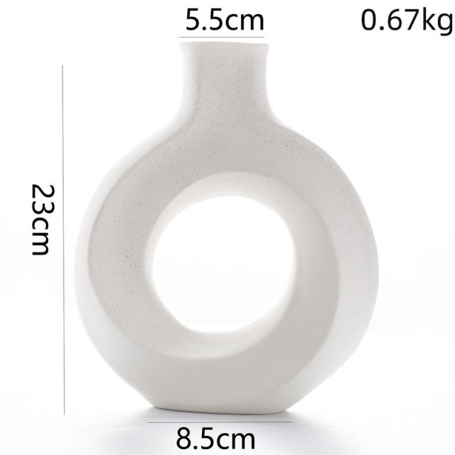Rotate Circle Ceramic Vase Handmade Christmas Decoration Home Ornaments PQ0082