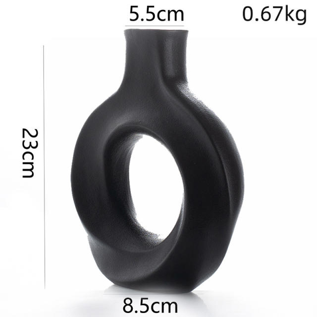 Rotate Circle Ceramic Vase Handmade Christmas Decoration Home Ornaments PQ0082