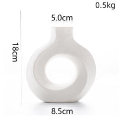 Rotate Circle Ceramic Vase Handmade Christmas Decoration Home Ornaments PQ0082