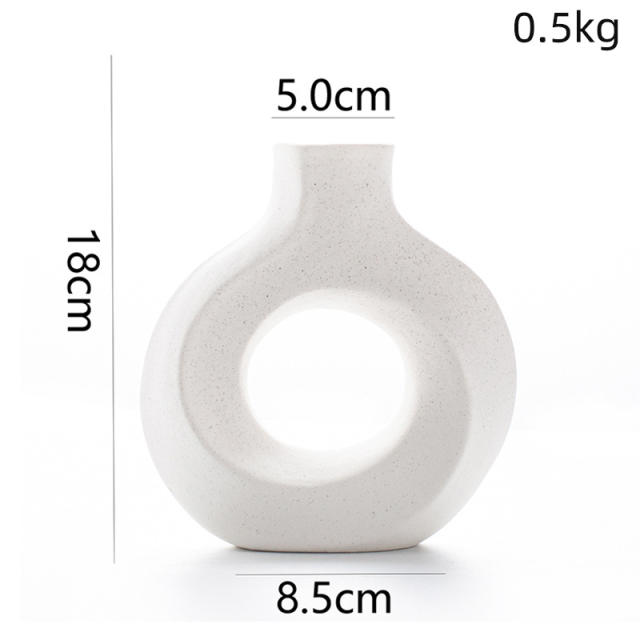 Rotate Circle Ceramic Vase Handmade Christmas Decoration Home Ornaments PQ0082