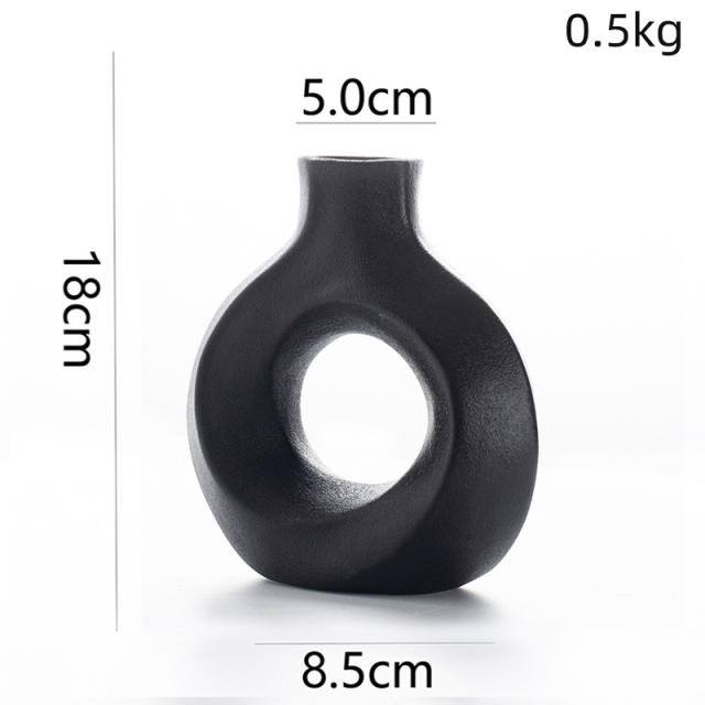 Rotate Circle Ceramic Vase Handmade Christmas Decoration Home Ornaments PQ0082